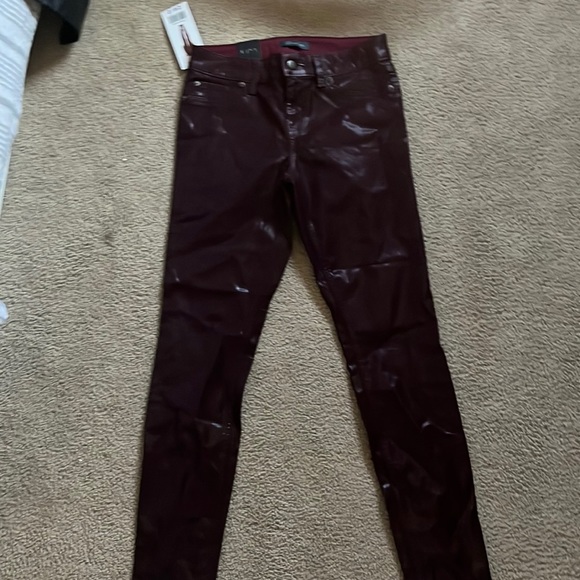 NWT LEATHER SKINNY JEANS - Picture 1 of 4